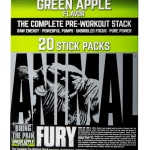 UNI ANIMAL FURY STICKS 20/1srv (GREEN APPLE)