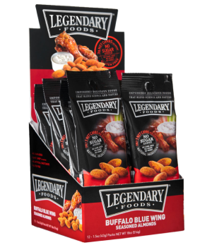 LGD SEASONED ALMONDS 12/1.25oz (BUFFALO BLUE WING)