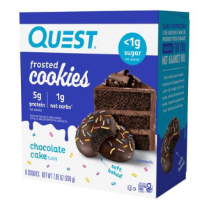 QUEST FROSTED COOKIE 8pk (CHOCOLATE CAKE)