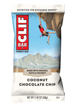 CLIF BAR 12/BOX (COCONUT CHOCOLATE CHIP)
