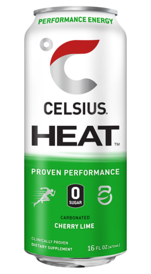 CELSIUS HEAT RTD 12/16oz (CHERRY LIME)